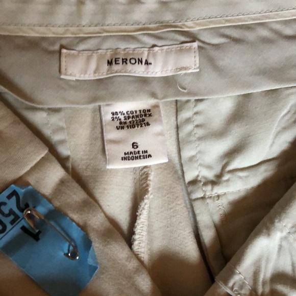 Merona Classic Dress Cream Chino s6 - Picture 3 of 4